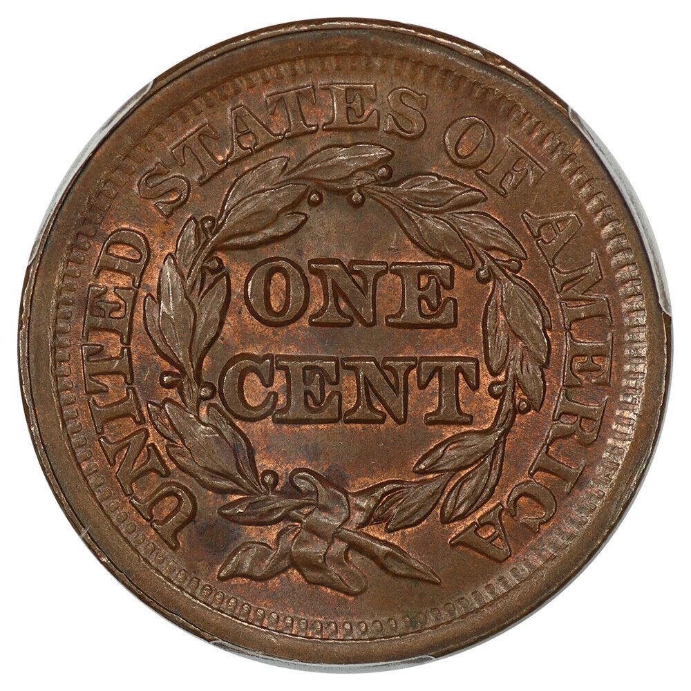 1852 1C CACG MS62BN (N-6) ex: D.L. Hansen - Braided Hair Cent