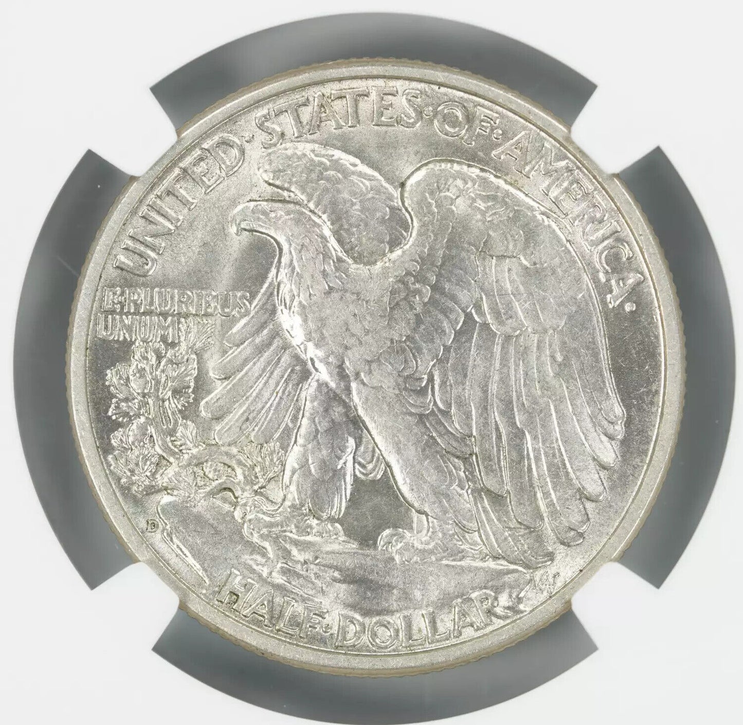 1938 D WALKING LIBERTY HALF DOLLAR 50C NGC CERTIFIED AU 58 ABOUT UNC (006)