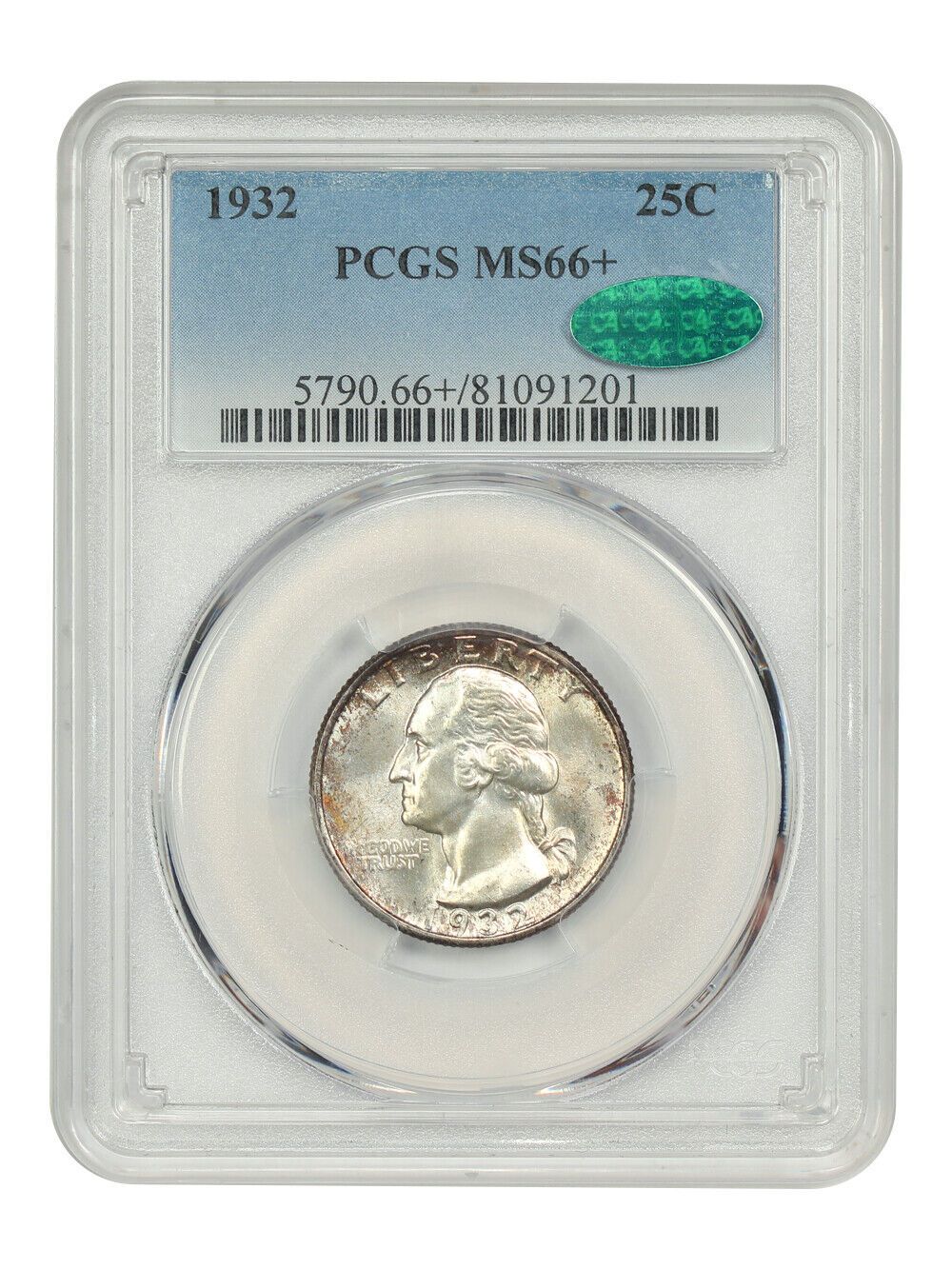 1932 25C PCGS/CAC MS66+ - Washington Quarter