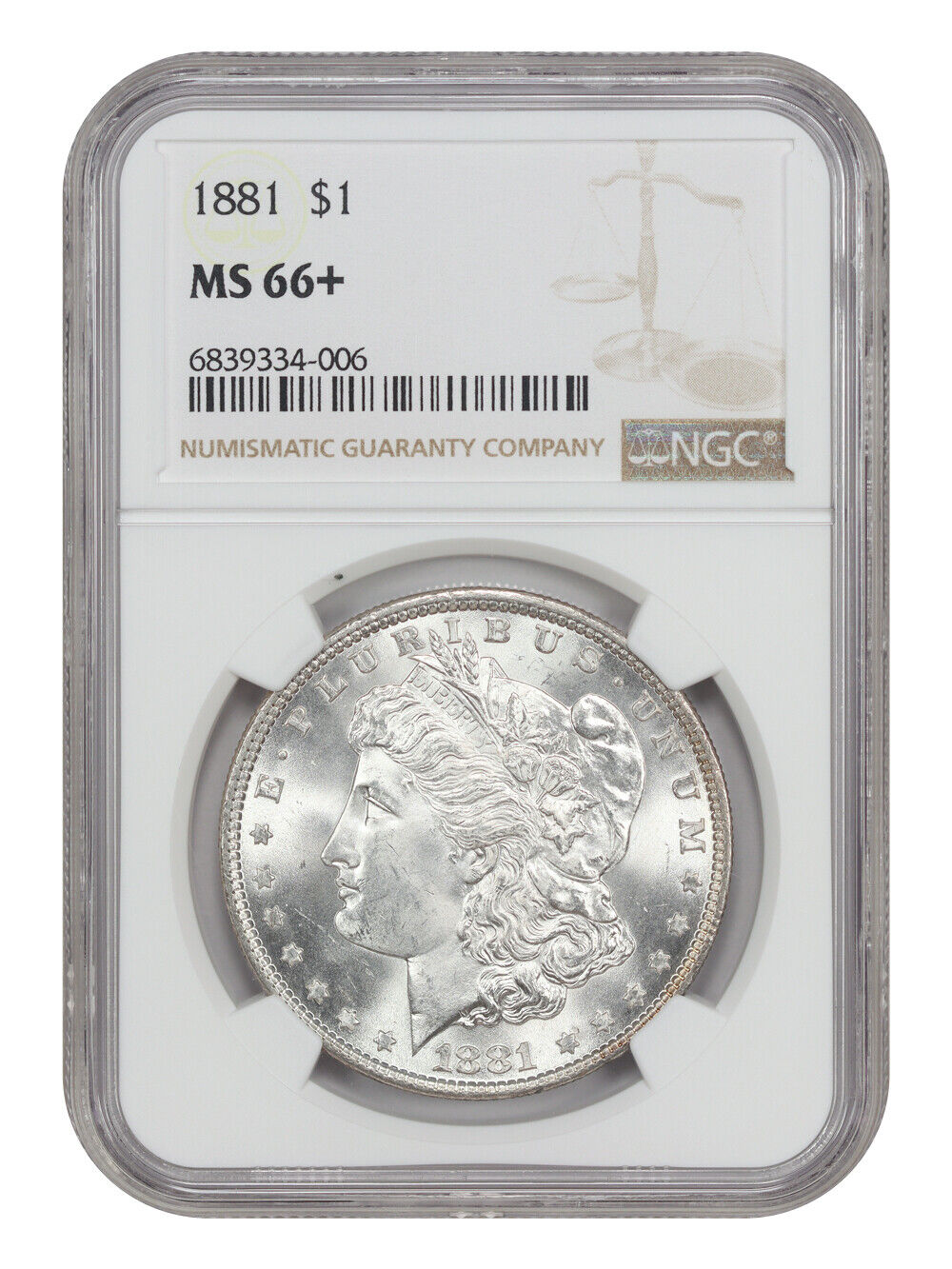 1881 $1 NGC MS66+ - Morgan Dollar