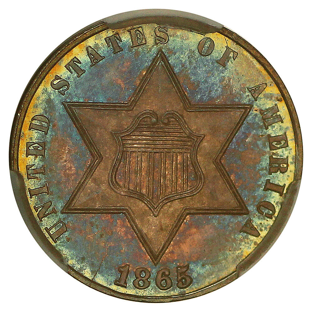 1865 3CS CACG PR66 ex: D.L. Hansen - Three Cent Silver