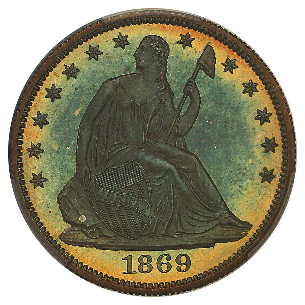1869 50C PCGS/CAC PR66+ ex: D.L. Hansen/Chrismor