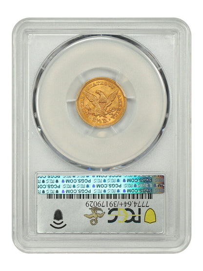 1855 $2.50 PCGS MS64+ ex: D.L. Hansen - Liberty Head $2.5 - Lovely Near-Gem