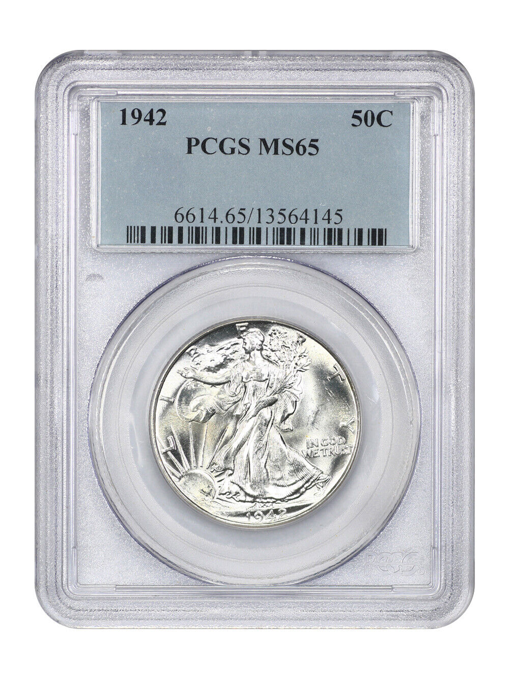 1942 50C PCGS MS65