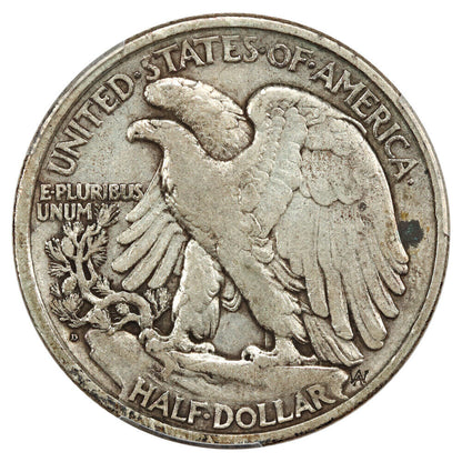 1919-D 50C PCGS VF25 - Walking Liberty Half Dollar - Key Date