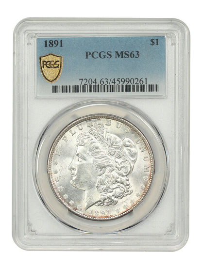 1891 $1 PCGS MS63 - Morgan Dollar