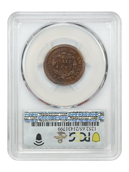 1840 1/2C PCGS PR65RB (Restrike) ex: D.L. Hansen