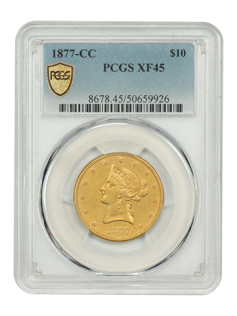 1877-CC $10 PCGS XF45 - Liberty Head $10