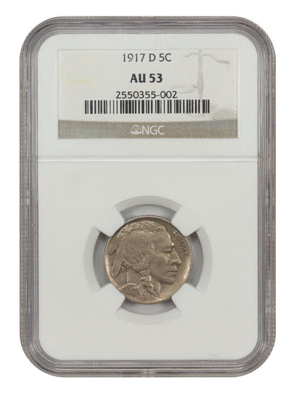 1917-D 5C NGC AU53 - Buffalo Nickel