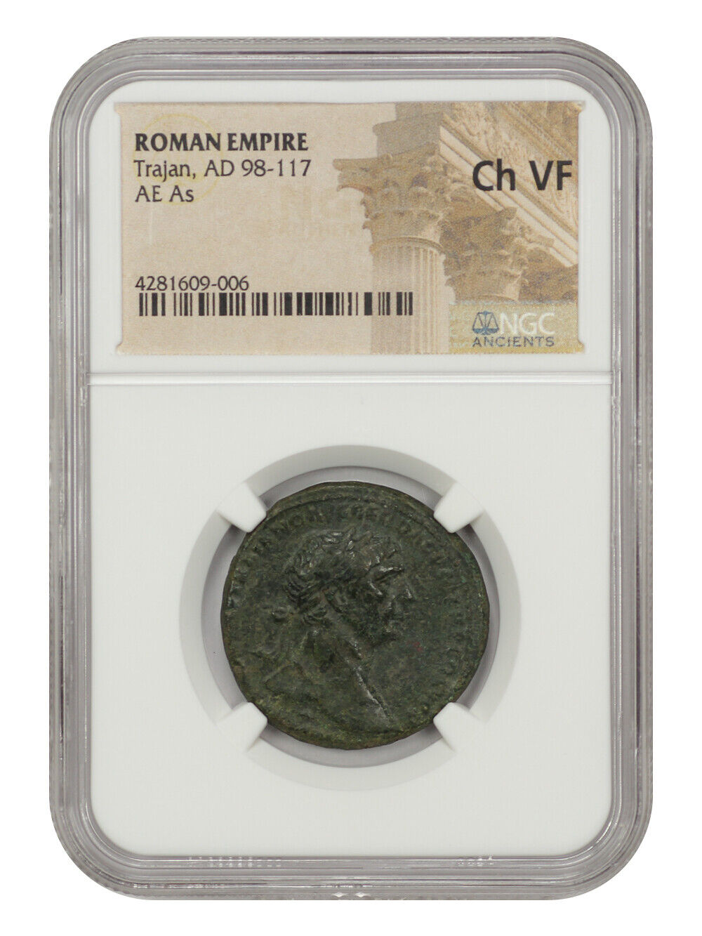 Ancient Roman: Trajan (AD 98-117) AE As NGC Choice VF