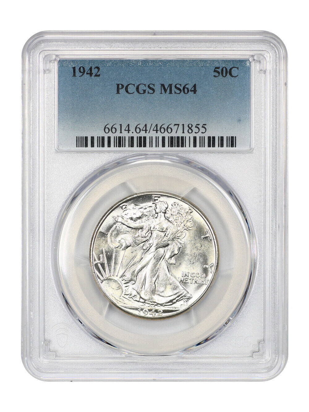 1942 50C PCGS MS64