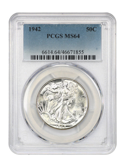 1942 50C PCGS MS64