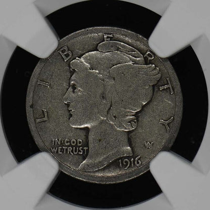 1916-D Mercury Dime 10C NGC F12