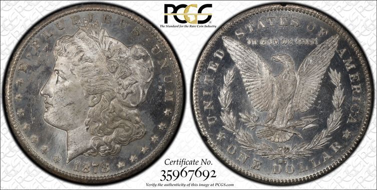 1878-CC $1 Silver Morgan Dollar PCGS MS64PL