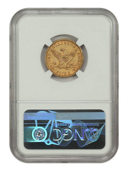 1857 $5 NGC AU53 - Liberty Head $5