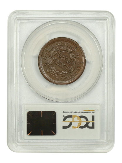 1854 1C PCGS AU58 - Braided Hair Cent