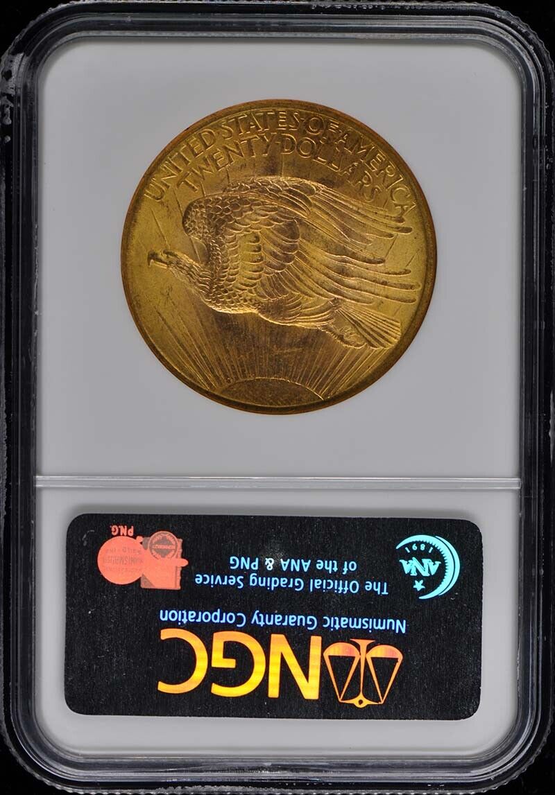 1908 NO MOTTO Saint-Gaudens $20 NGC MS67