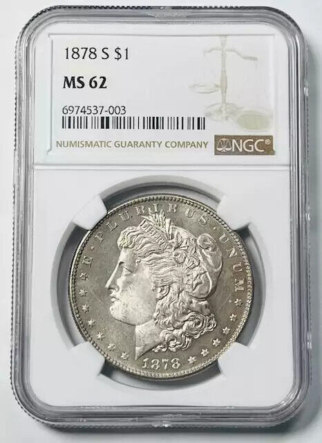 1878 S Morgan Silver Dollar NGC MS-62