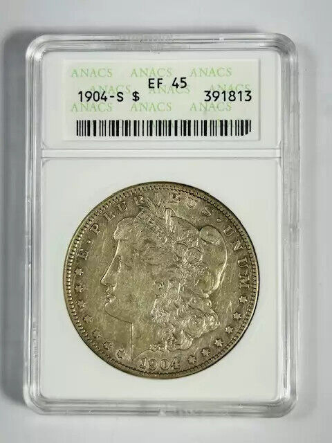 1904 S Morgan Silver Dollar ANACS XF-45