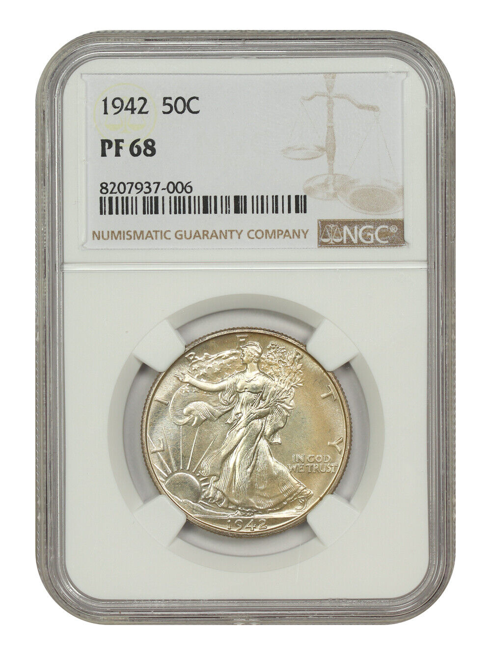 1942 50C NGC PR68 - Walking Liberty Half Dollar