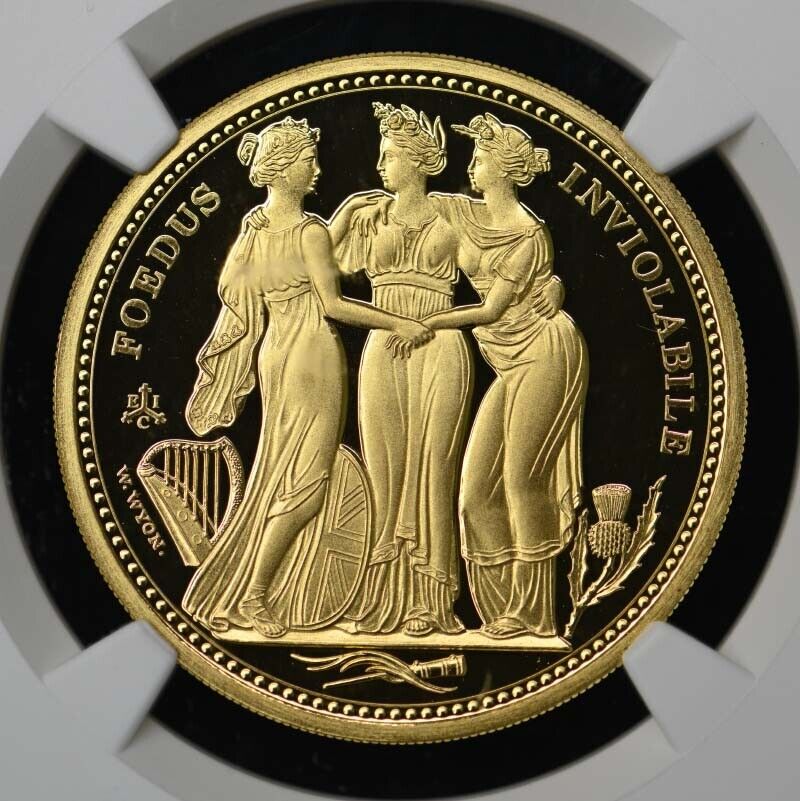 2021 St Helena Three Graces Gold 5 Pounds First Day NGC PR70DCAM