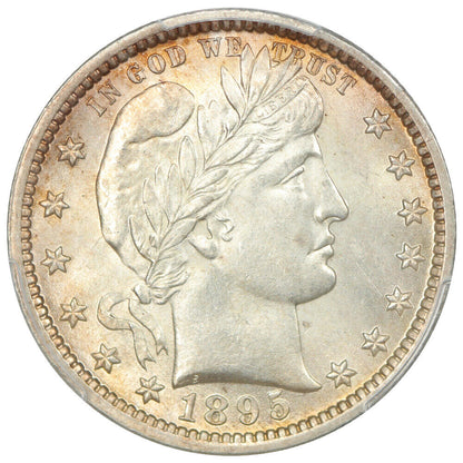 1895 25C PCGS MS64 - Barber Quarter