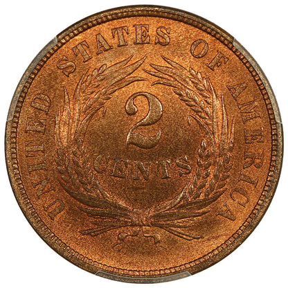 1866 2C PCGS MS66RD ex: D.L. Hansen