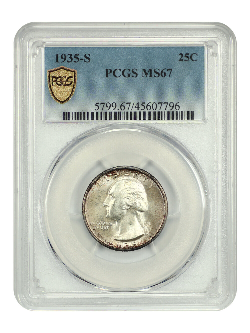 1935-S 25C PCGS MS67 - Washington Quarter