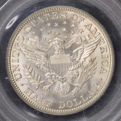 1910 50C Barber Half Dollar PCGS MS66