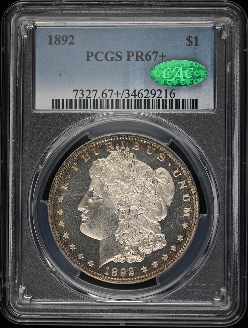 1892 $1 Morgan Dollar PCGS PR67+ (CAC)