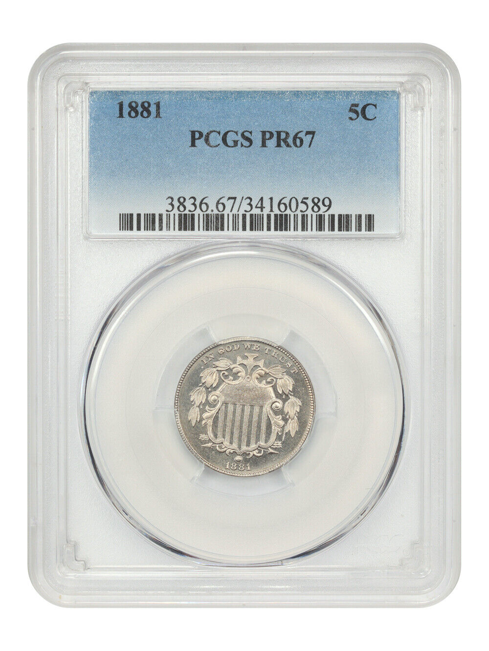 1881 5C PCGS PR67