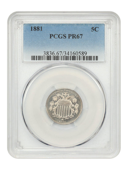 1881 5C PCGS PR67