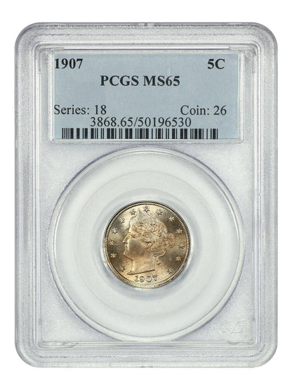 1907 5C PCGS MS65 - Liberty Nickel