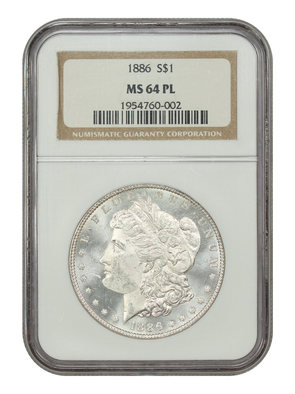 1886 $1 NGC MS64PL - Morgan Dollar