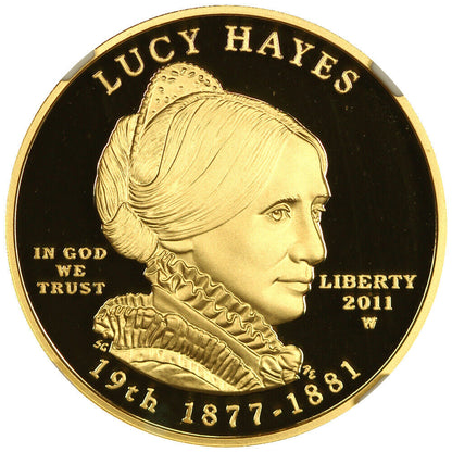 2011-W $10 Lucy Hayes NGC PR70DCAM