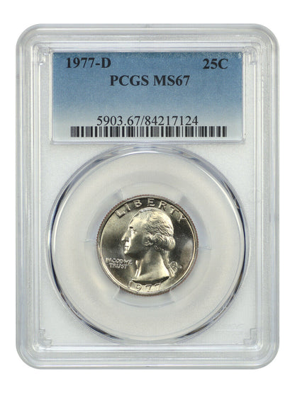 1977-D 25C PCGS MS67 - Washington Quarter