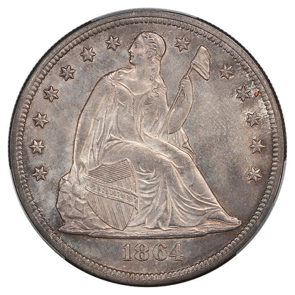 1864 $1 PCGS MS65