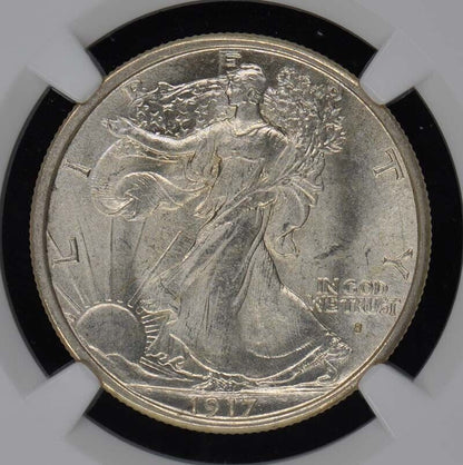 1917-S OBVERSE Walking Liberty Half Dollar 50C NGC MS65