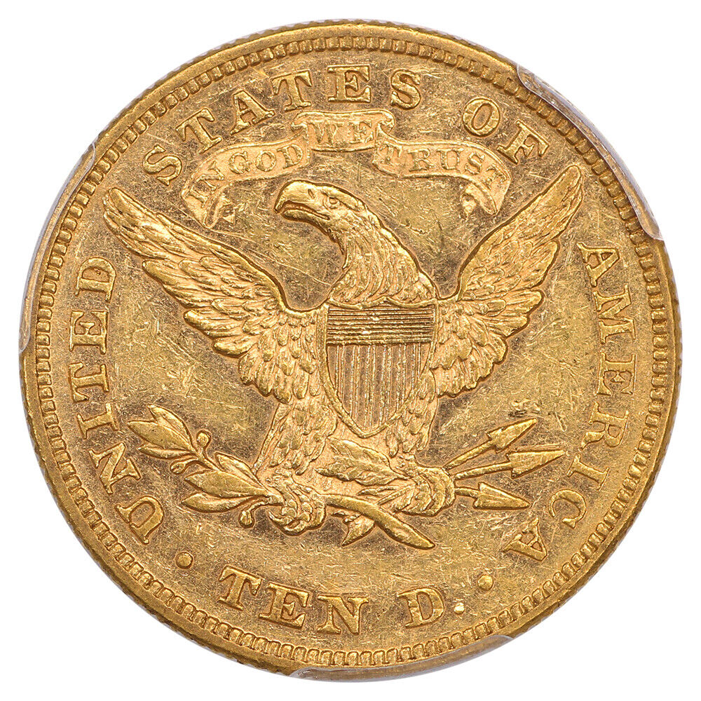 1872 $10 PCGS AU55 ex: D.L. Hansen