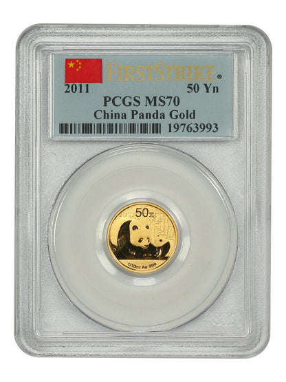 China: 2011 50Yn Gold Panda PCGS MS70 (First Strike) - Other