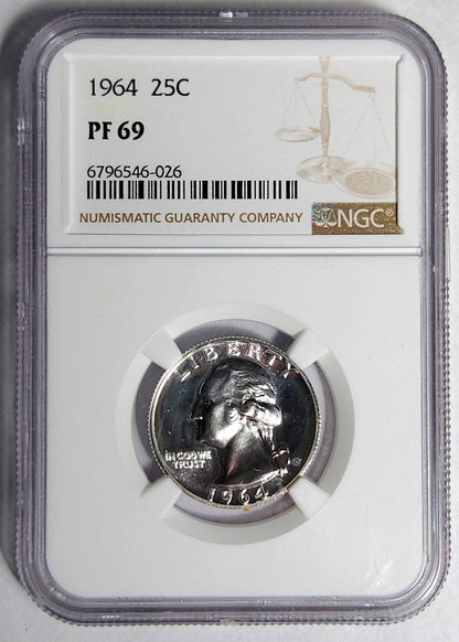 1964 P Washington Quarter NGC PF-69