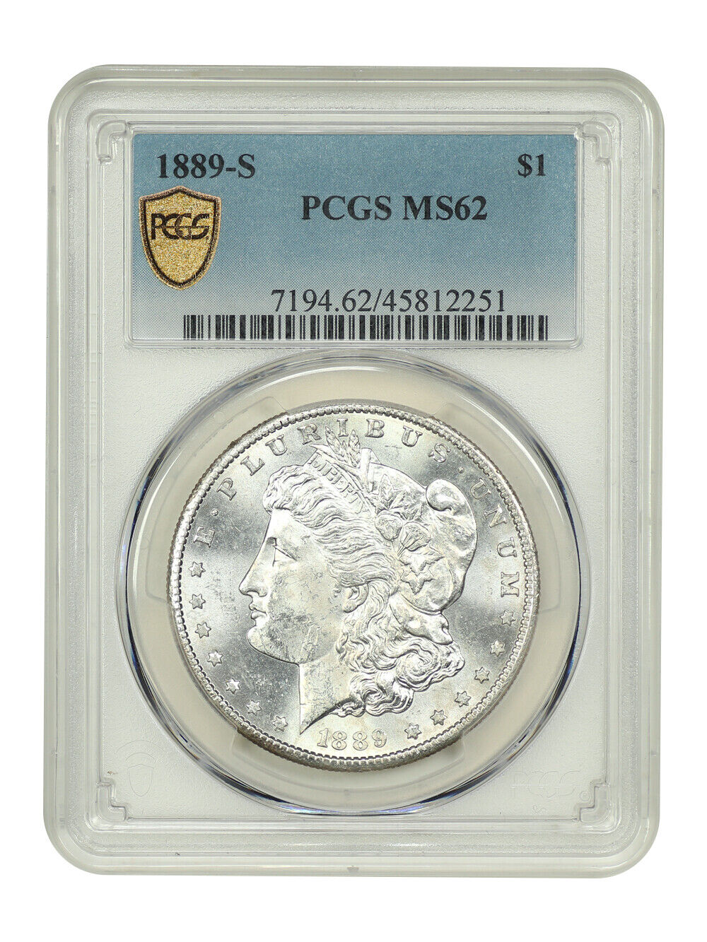 1889-S $1 PCGS MS62 - Morgan Dollar