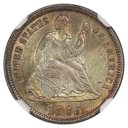 1885 10C NGC MS63 - Liberty Seated Dime