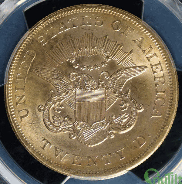 1861 $20 PCGS MS63 - Liberty Head $20 - Scarce Civil War Double Eagle