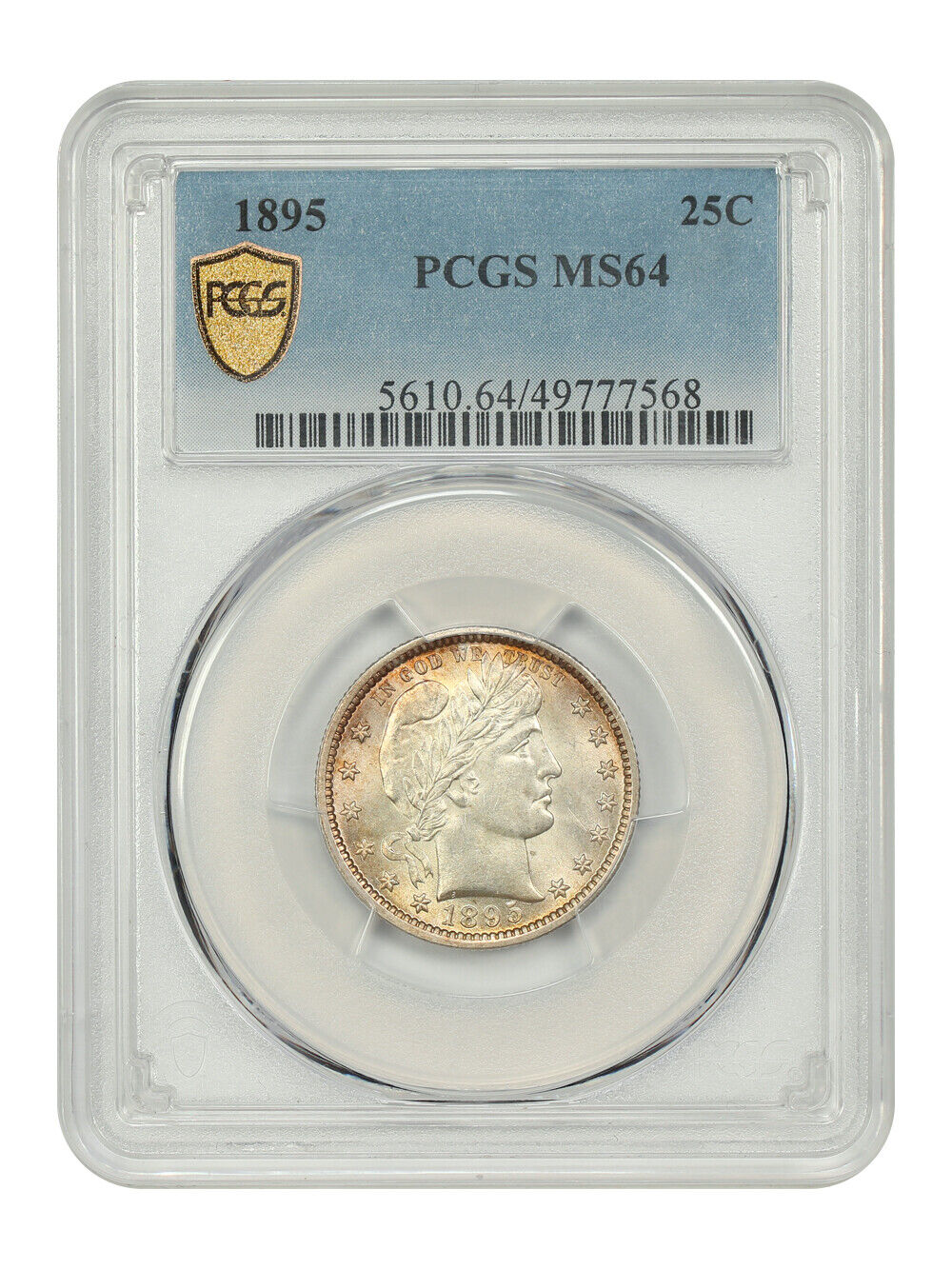 1895 25C PCGS MS64 - Barber Quarter