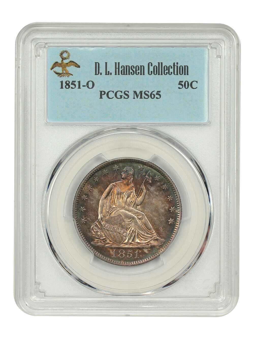 1851-O 50C PCGS MS65 ex: D.L. Hansen