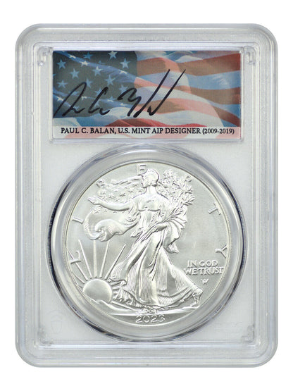 2023-(W) $1 Silver Eagle PCGS SP70 (Burnished, First Day of Issue)