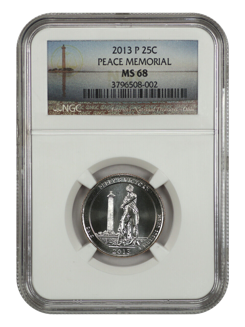 2013-P 25C Perry's Memorial NP NGC MS68 - Type 1 - Clad