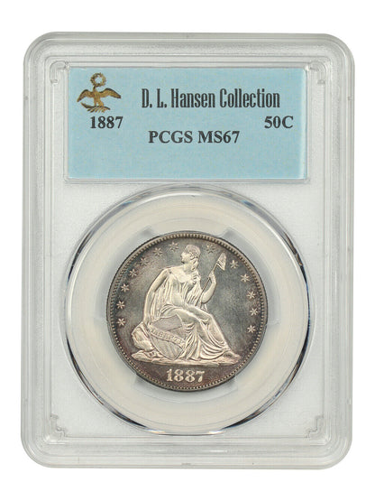 1887 50C PCGS MS67 ex: D.L. Hansen