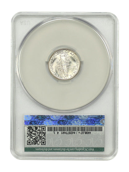 1930 10C CACG MS67+FB ex: D.L. Hansen - Mercury Dime